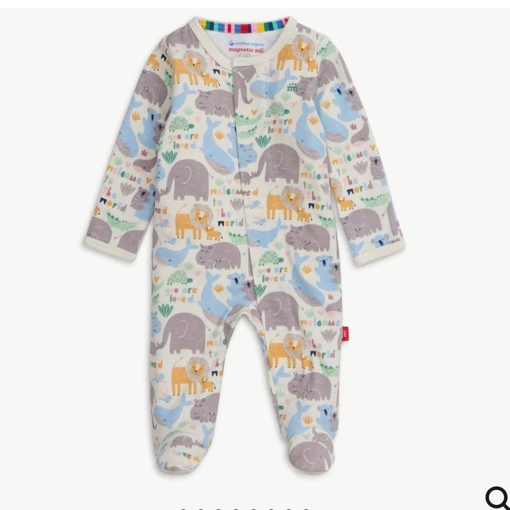 Magnetic Me Colorful Animal Print Footie